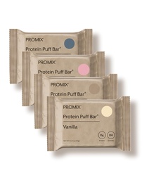 ProMix Nutrition Protein Puff Bars - Sordipakk - Vanill, šokolaad, maasikas, mustikas - vahukommi krõbe ravi - kõrge valgu ja madala kalorsusega - 12 baari