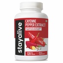 StayAlive Cayenne piparkapslid 960mg Super ekstrakt ingveri, küüslaugu, kurkumi, peedi juur, must pipar, 120 Cayenne kapslid, tugi südame-veresoonkonna ja immuunsüsteemi, kapsaitsiini täiendada pillid