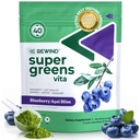 Parim maitsev superroheline pulber 40+ supertoiduga - maitsev igapäevane roheline pulber vitamiiniga B12, tsink, C-vitamiin, magneesium ja kaltsium - roheline mahl Superfood Mix - mustikas Acai Maitse