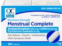 Kvaliteedivalik Menstruaalversioon Täielik Max Tugevusperiood Valu leevendamine, 500 mg atsetaminofeeni, 60 mg kofeiini, 15 mg pürilamiini Maleaati, krambid, Bloating, peavalu. 24 loend.