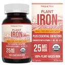 Orgaaniline raualisand | Terve toit Mineraalid ja kofaktorid, 25 mg Elemental | Enhanced Absorption Plus Blood Health Vitamins – õrn vorm – toetab tervislikku taset ja vere tervist – 90 kapslit