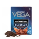 Vega valk + taastamine - 30 g taimset valku serveerimise kohta, šokolaad, 12 x 1, 6oz kotikesed, 5 g BCAA-d, probiootikumid, NSF sertifitseeritud, raputamiseks ja smuutideks (pakendamine võib varieeruda)