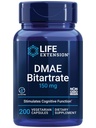 Life Extension DMAE Bitartrate, toetab neurotransmitteri tootmist, 6-kuulist pakkumist, gluteenivaba, GMO-vaba, taimetoitlane, 200 kapslit