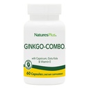 Natures Plus Gingko-Combo - 120 mg, 60 vegankapslit - Ginkgo Biloba - taimetoitlane, gluteenivaba - 60 serveerimist