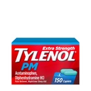 Tylenol PM Extra Strength Nighttime Pain Reliever & Sleep Aid Caplets , 500 mg Acetaminophen & 25 mg Difenhüdramiin HCl , Relief for Nighttime Aches & Pains , Non-Habit Forming , 150 ct