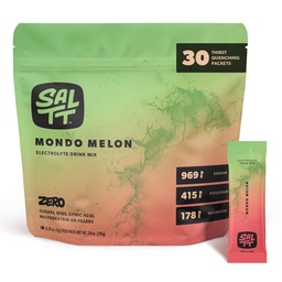 SALTT Elektrolüüdid Pulber Maitsestatud Joogi Segu - Mondo Melon - 30 Hüdraadipaketti - Magneesium, Kaalium, Naatrium, Trace Minerals - Nullsuhkur Ja Gluteenivaba - Travel Essentials