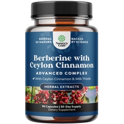 Tasakaalustamine Berberine Plus 1200mg Per Serving Complex - Antioksüdant Berberiin Ceylon Kaneeli Kapslid Plus Silimariini Piimaohaka Ekstrakt - Active PK südame tervise toetamiseks 90 kapslit