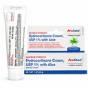 Hydrocortisone Cream - 1 Ounce Eczema Cream koos Aloe Vera - Premium Anti Itch Cream ekstra tugevdus - Ideaalne lööve, sügelus, putukahammustused, dermatiit, detergendid, ehted