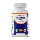 Vitamatic linaseemneõli 1200 mg – 120 Softgels Külmpressitud linaseemneõli 675 mg ALA Omega-3 – toetab südame tervist ja üldist heaolu
