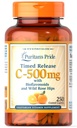 Puritan's Pride C 500 mg koos Rose HIPS Caplets, 250 Count