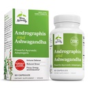 Terry Naturally Andrographis ja Ashwagandha - Immuunsüsteemi tugisammas - energia ja tervisliku stressireaktsiooni toetamine - energiatoetuslisa - 60 kapslit (60 serveerimist)
