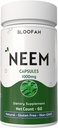 Neem Lehtkapslid 1000mg Powder | Azadirachta Indica Taimne Täiendus | Mitte-GMO, Gluteenivaba, Ei Kunstlikud Lisandid | Puhas Neem Pulber (60 Arv (Pack of 1))