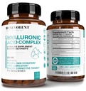 Hüaluroonhappe täiendused 250mg koos 200mg C-vitamiiniga, 1000mg L-proliini ja vananemisvastased eelised, hüaluroonhappe kapslid nooruslikule nahale, liigesed ja sidekoe tervis - 120 kapslit