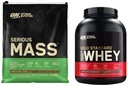 Optimaalne toitumine Tõsine mass Gainer Valgupulber & Gold Standard 100% vadakuvalgu pulber, topelt rikas šokolaad, 5 naela (pakendamine võib varieeruda)