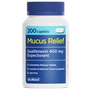 ValuMeds Mucus Relief Guaifenesin 400mg (200 Caplets) | Maksimaalne tugevus | Lima hõrenemine külmade, rindkere ummistuste, gripi, köha | Ootaja ja dekongestant