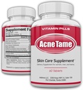 Acne Pills- Acne Tame Supplement- Clear Skin Vitamiinid Pill Rasvase naha ravi, hormonaalsed plekid, Anti täpid ja tsüstilised akne täiendused naistele, meestele, teismelistele ja täiskasvanutele - 60 suukaudne tablett