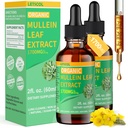 Orgaaniline Mullein tilgad kopsude puhastamiseks, võimas 1700mg Mullein Leaf ekstrakt immuunsuse ja hingamisteede toetamiseks, looduslik Mullein Supplement Tinktuur langeb Non-GMO & Vegan, 2 Fl Oz
