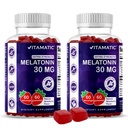 Vitamatic Sugar Free Melatoniin 30mg kohta Gummy - 60 Servings - 60 Taimetoitlaste Gummies - Mitte-Habit Forming Supplement (60 Count (Pack of 2))