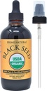 Prime Natural Organic Black Seed Oil 4oz - külmpressitud rafineerimata kõrge tümokinoon 1,7% USDA sertifitseeritud - Türgi päritolu Potent Nigella Sativa Vequid - Vegan Omega 3 6 9, Antioksüdant