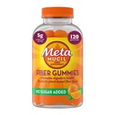 Metamucil Fiber Gummies täiskasvanutele, suhkrulisandita Apelsini maitse, 5 g Prebiootiline Taimne Fiber Supplement Blend, 120 Count