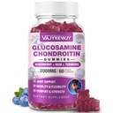 Suhkur Vaba 2000mg Glükoosamiin Kondroitiin Gummies, ekstra tugevusega Glükosamiin koos kondroitiin MSM & kurkum, ühine tugilisand, antioksüdantide immuuntoetus - 60 Gummies