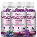 3 Pakendid 3000MG Glükoosamiin Kondroitiin Gummies, ekstra tugevusega ühine tugilisa koos MSM & Elderberry, paindlikkus, antioksüdantide immuuntugi Kummi täiskasvanutele, meestele ja naistele 180Cts