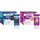Quest Frosted Cookies Twin Pack, Chocolate Cake 16 cookies & Birthday Cake 16 cookies, 1g Sugar, 10-11g Valk, 2g Net Carbs
