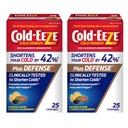 Cold-Eeze Plus Defense Natural Citrus koos Elderberry Zinc Lozenges, vähendab kestust tavaline külm, Sambucus Nigra, Echinacea ja Rose Hips, 25 Ct, Pack 2