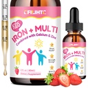 Vedel raualisand lastele, naistele ja meestele - kaltsiumi, tsingi, lastele rauatilkadega multivitamiini - immuunsuse tugi, vereehitaja ja energiatoetus rauapuuduse, aneemia, Vegan 2 Fl Oz