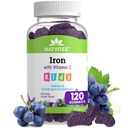Laste raudkummid C-vitamiiniga - maitsev viinamarjamaitse - energia ja vere tervise toetamine - Gluteenivaba mitte-GMO taimetoitlaste laste raualisa lastele ja väikelastele vanuses 2+ (120 loend)