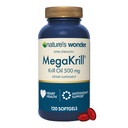 Looduse Wonder Mega Krill Extra Tugevus Krill õli 500mg Omega 3 fosfolipiidid ja astaksantiin, toetab südame tervist, 120 päeva pakkumise Softgels