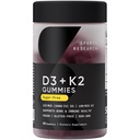 Sport Research® Vegan Vitamiin D3 + K2 Suhkruvabad Gummies - 125mcg (5000iu) Vitamiin D w / 100mcg Mk7 Vitamiin K - toetab luude ja immuunsüsteemi tervist * - Vegan Certified · Mitte-GMO · Sojavaba - 60 Count
