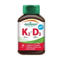 Jamieson Vitamiin K2 + D3, 120mcg/1000IU, 30 pehmegeeli