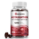 BEWORD Astaksantiin 12mg MCT õliga, 60/120 Softgels 2-Month Supply | Premium Antioksüdandid | Looduslikud mikrovetikad, kolmekordne tugevus | toetab naha ja silmade tervist | Mitte-GMO, Gluteen & Sojavaba