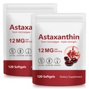 ITSDAWN Astaksantiin 12mg 2 Pack, antioksüdant täiendada silma, naha tugi, looduslik mikrovetikate allikas, 240 Softgels