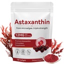 Astaksantiin 12mg, 120 Softgels, Premium Astaksanthin Antioksüdandi Toidulisandid Antioksüdandiga, Toetab Silma, Naha Tervist, Immuunsust, Siseringlust