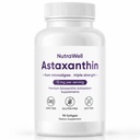 Nutrawell Astaksantiin - igapäevane antioksüdandi tervise täiendus loodusliku päritoluga astaksantiiniga puhas valem aktiivse täiskasvanute elustiili jaoks, mida on lihtne võtta kapslid - 90 Softgels (1)