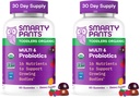 SmartyPants Organic Toddler Multivitamiin Gummies: Probiootikumid, Omega 3 (ALA), Vitamiin D3, C, Vitamiin B12, B6, A, K&Zinc, Beeta-karoteen, Gluteenivaba, Kolm puuviljamaitset, (30 päeva pakkumine), 60 loend (2. pakk)