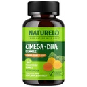 NATURELO taimetoitlane DHA ja Omega 3 vetikate ja chia seemneõli südame, aju ja liigeste tervise jaoks - ei kala, želatiini ega kunstlikke magusaineid - 60 kummikut