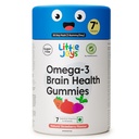 Väikesed rõõmud Omega-3 (DHA) Ajukummid lastele. 7-12 aastat. 30 päevapakk. Taimsed oomega-3 toidulisandid. Made Chicory Root Fiber for Gut Health. Multivitamiinid Rikkad. Ilma suhkruta.