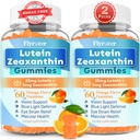 Suhkruvaba Lutein Gummies 25mg, Lutein ja Zeaxanthin toidulisandid silmade tervise jaoks, 13-in-1 silmahooldusvalem Omega-3 Bilberry Safran-Vision Tervis, Silma tüvi, kuivad silmad, Vegani apelsini maitse 120 Cts