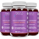RUWAA TOITLUS Sambucus Elderberry Gummies lastele tsink ja vitamiin C: Antioksüdant, immuunsüsteemi tugivitamiinid, toetab immuunsüsteemi Tervis: taimetoitlane, gluteenivaba, želatiinivaba (3)
