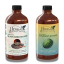 Taimsed ühendused Orgaaniline Soursop & Black Seed Bitters Bundle - looduslikud taimepõhised koostisosad õrn detox & seedetrakti tervise kaks pudelit, 32 Ounces (16 Ounces igaüks), 64 Servings