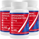 35 mg liposomaalne astaksantiini lisand - võimas antioksüdantide toetus nahale, liigestele ja silmadele - looduslik vananemisvastane valem puhta astaksantiiniga - vegan, mitte-GMO, 180 kapslit