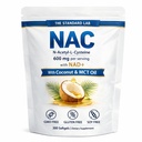 Standard Lab NAC 600mg koos NAD+ Igapäevane kompleks, N-atsetüültsüsteiini lisakapslid, antioksüdantide toetusvalem, vegan, GMO-vaba, 300 Softgels