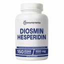 Diosmin Hesperidin 1000mg kompleks, 150 kapslit, tsitrusviljade bioflavonoidid Rikkalik puuviljaekstrakt, 100% taimetoitlane, mitte-GMO ja gluteenivaba diosmiinilisand koos Max tugevusega