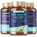 AREDS 2 silma vitamiinid ja mineraal Bilberry ekstrakt Omega-3, silma vitamiinid eakatele Macular Health ja kuiv silm, silma vitamiinid Luteiin ja Zeaxanthin toetada silmade tüvi ja hüdratsioon (120 kapslit)