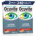 Ocuvite Eye Vitamiin & Mineral Supplement, Lutein & Antioksüdandid Vitamiinid A, C, E, Tsink Silmade Terviseks, Silmade Vitamiinid, 120 Tablett (Pakk 2)