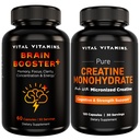 Vital Vitamins Brain Booster Plus 60 ct + Creatine Capsules 120 ct