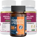 Naiste vaginaalsed probiootikumid + 100 miljardit probiootikumid orgaaniliste prebiootikumidega soolestiku seedetrakti ja immuunsüsteemi tervise komplekti jaoks - kogu heaolu, sees ja väljas!